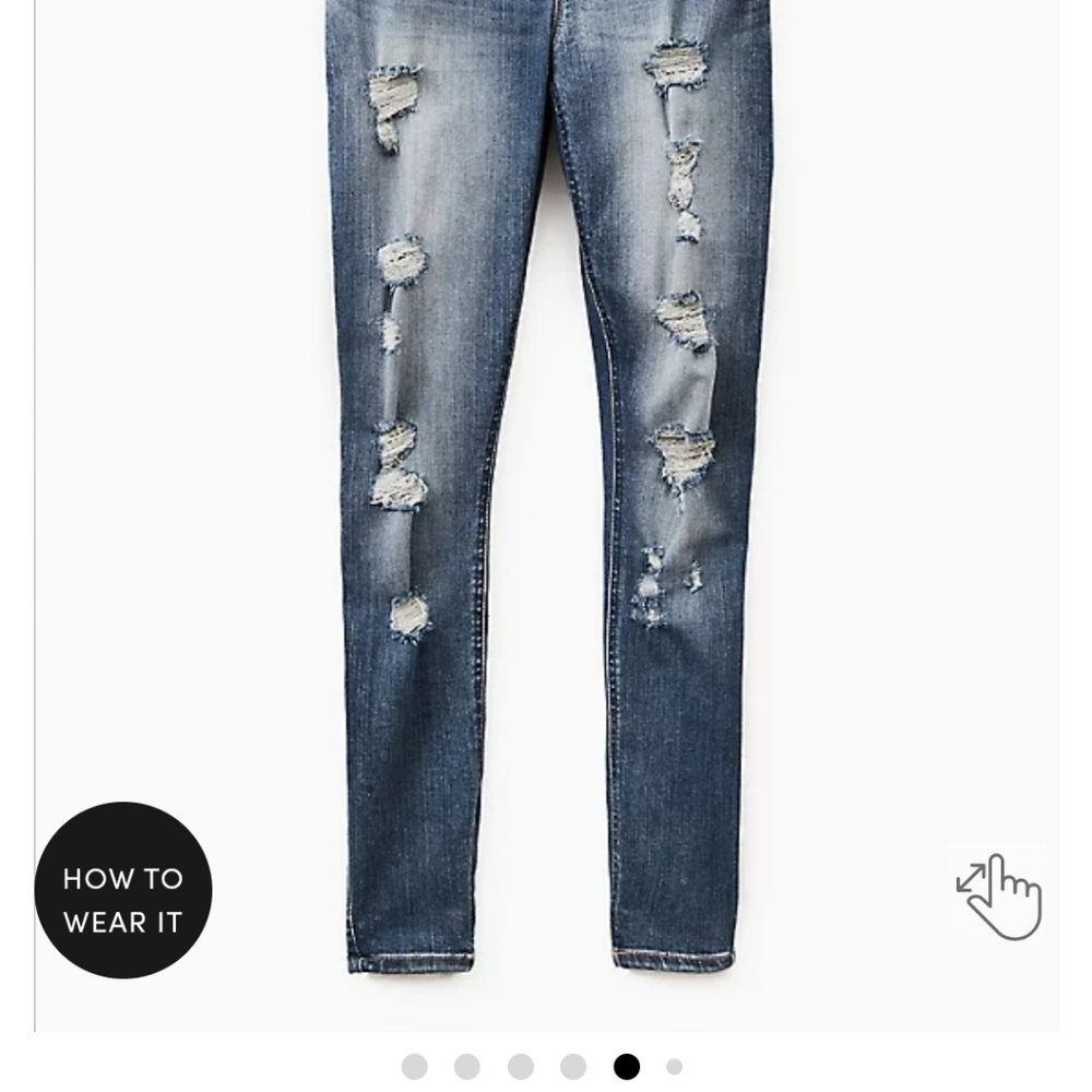 Torrid - BOMBSHELL SKINNY PREMIUM STRETCH HIGH-RISE DESTRUCTED JEAN